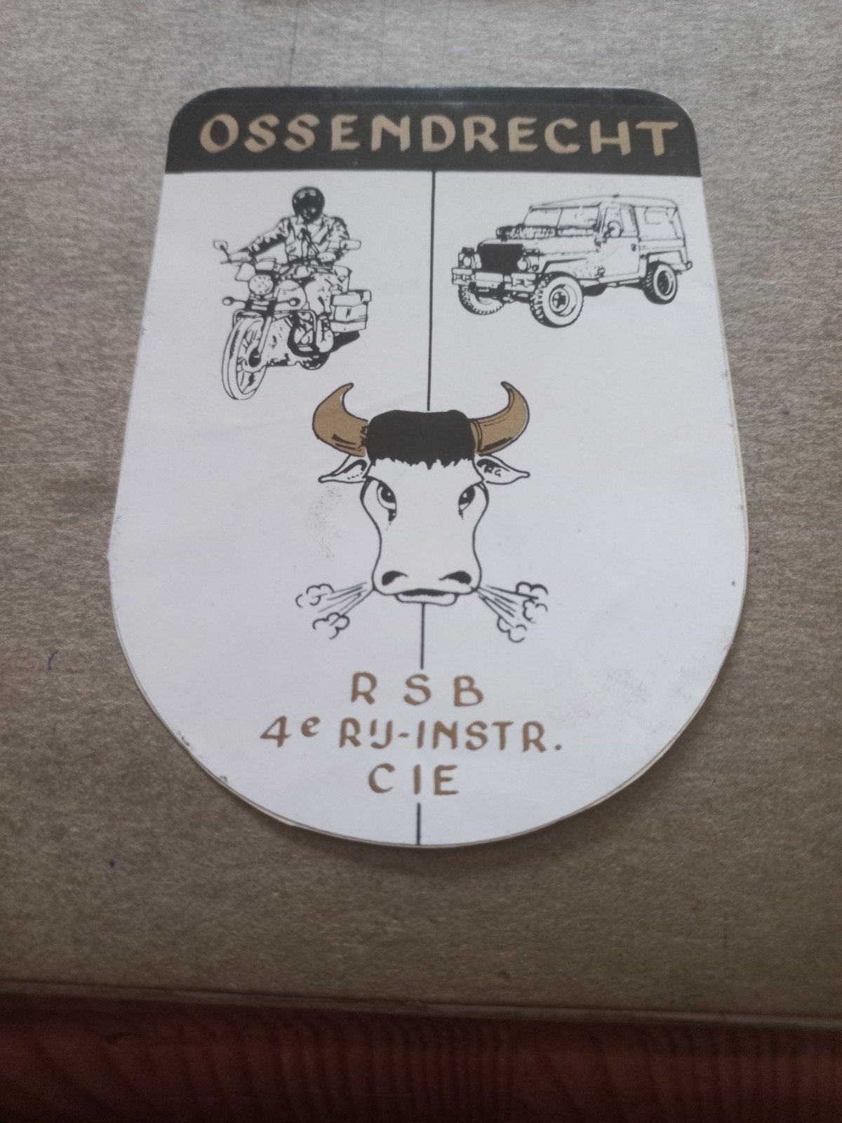 Uniek Militair Embleem/sti Ossendrecht RSB 4e Rij-Instructie, Ophalen of Verzenden, Gebruikt