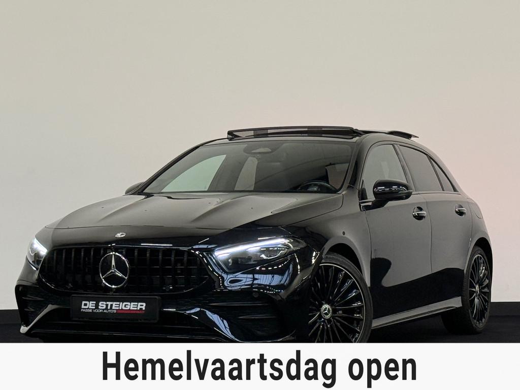Mercedes-Benz A-klasse 250 e AMG Blackpack Pano Memory 360 S, Gebruikt, Zwart, 4 cilinders, Met garantie (alle)