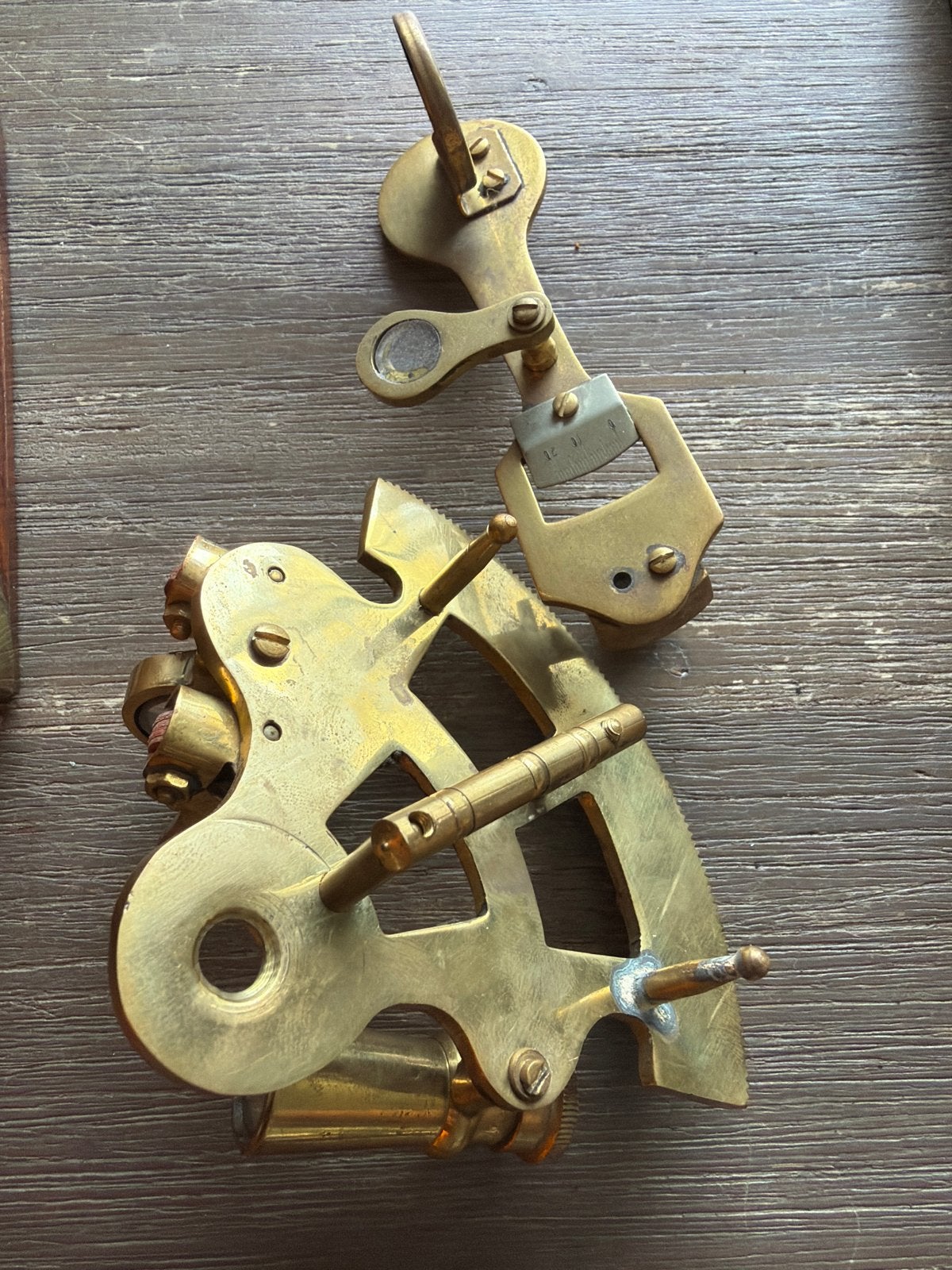 Antieke Messing Sextant met Houten Kistje, Ophalen