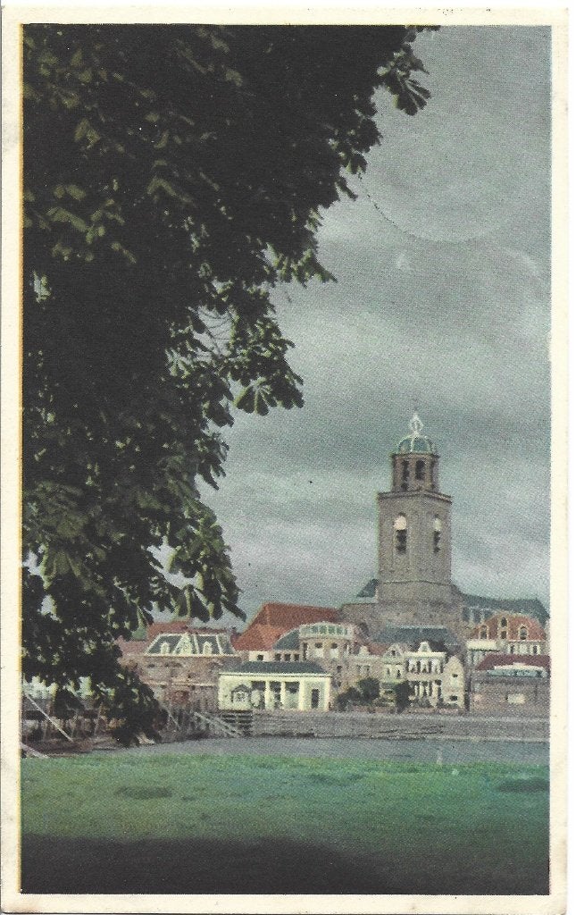 Gezicht op Deventer * oud uit 1945 * foto graaf P . Smeele, Ophalen of Verzenden, 1940 tot 1960, Gelopen, Overijssel