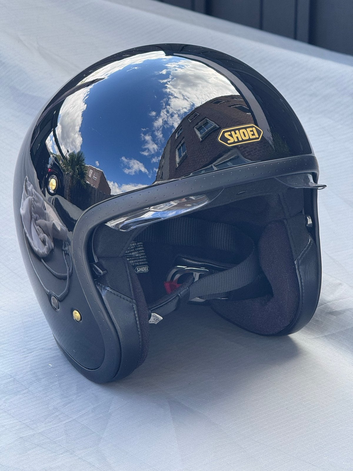 Shoei J.O2 Jethelm Zwart - Maat S (Z.G.A.N.), Motoren, Heren, Jethelm, Ophalen of Verzenden, S