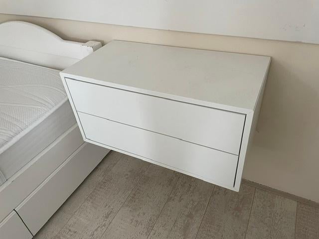 EKET Kast met 2 lades, wit, 70x35x35 cm, Ophalen, Gebruikt, Minder dan 150 cm, Minder dan 100 cm