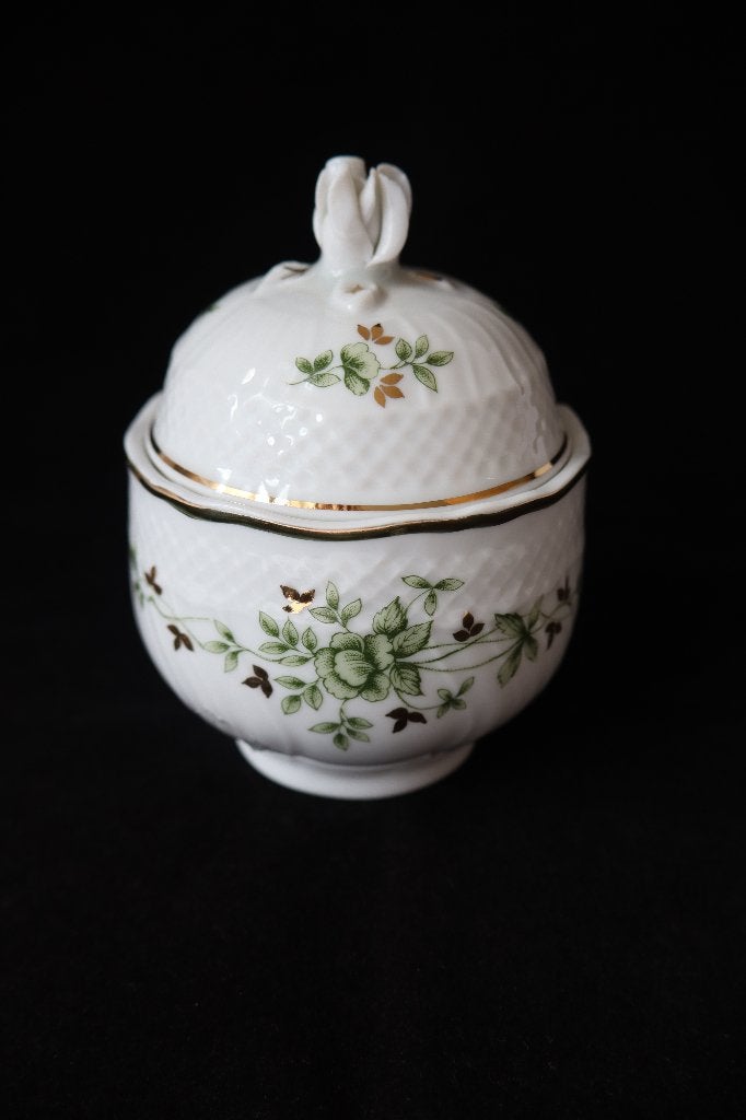 Vintage Hollohaza porseleinen suiker pot, Ophalen of Verzenden