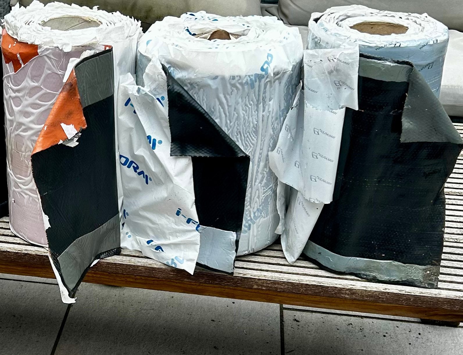 3 rollen loodvervanger (Wakaflex, i-Form), Doe-het-zelf en Verbouw, Dakpannen en Dakbedekking, Overige materialen, Zwart, Overige typen
