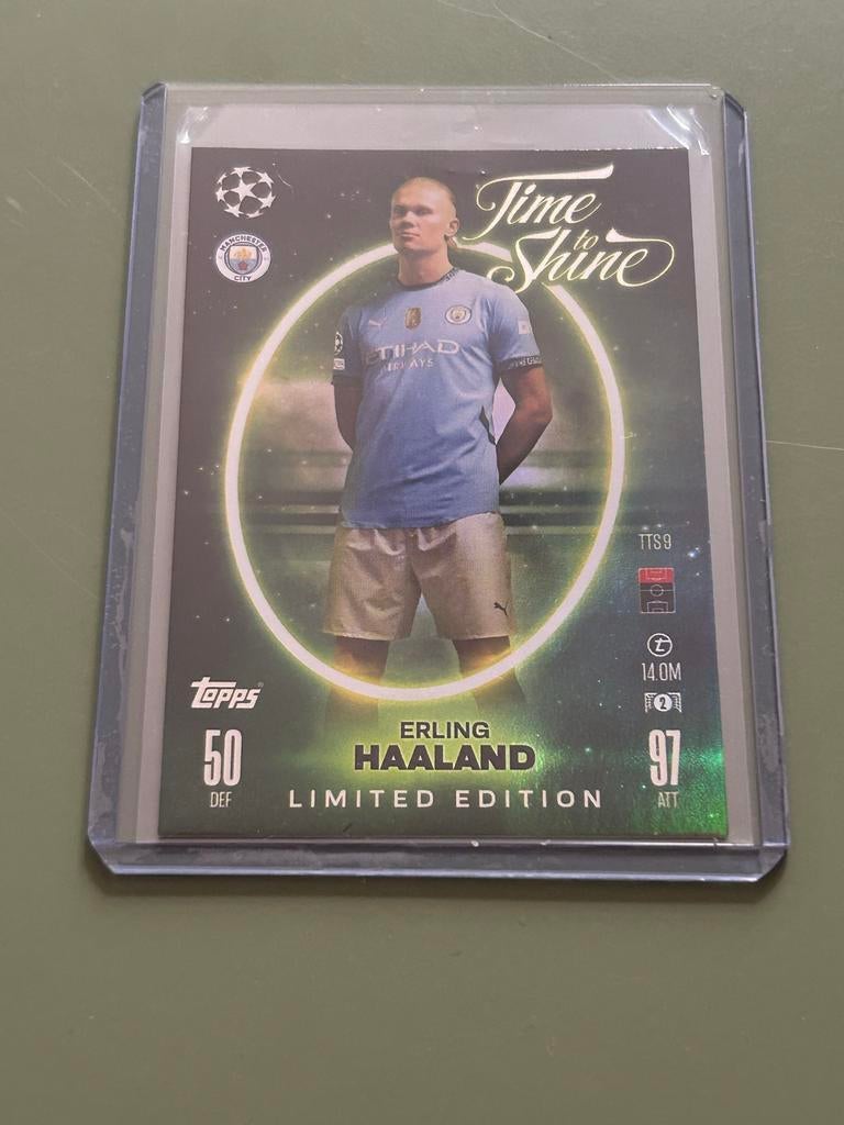 Erling Haaland Limited Edition Topps Match Attax Kaart, Ophalen of Verzenden, Zo goed als nieuw, Buitenlandse clubs, Spelerskaart