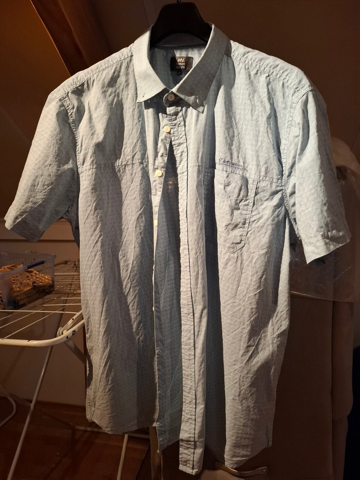 Lichtblauw overhemd XXL, Kleding | Heren, Ophalen of Verzenden, Zo goed als nieuw, Blauw, Overige halswijdtes