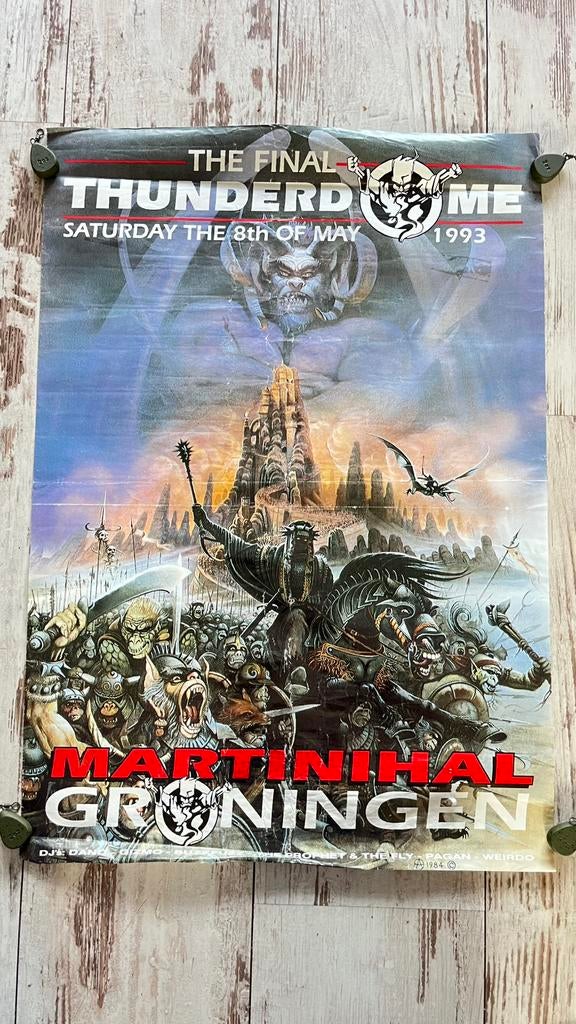 1993 The Final Thunderdome poster id&t gabber australian, Verzamelen, Deurposter of groter, Ophalen of Verzenden, Film en Tv, Rechthoekig Staand