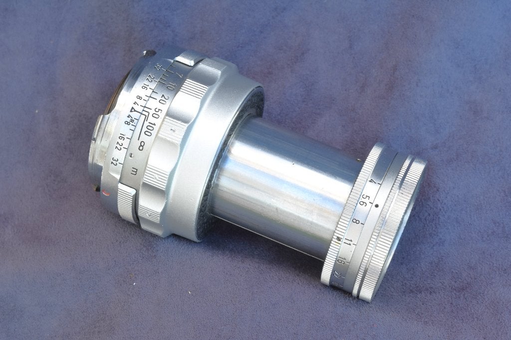 Leica Elmar f=9cm 1:4, 90 mm, Leica M-mount, Handmatige focus, Telelens