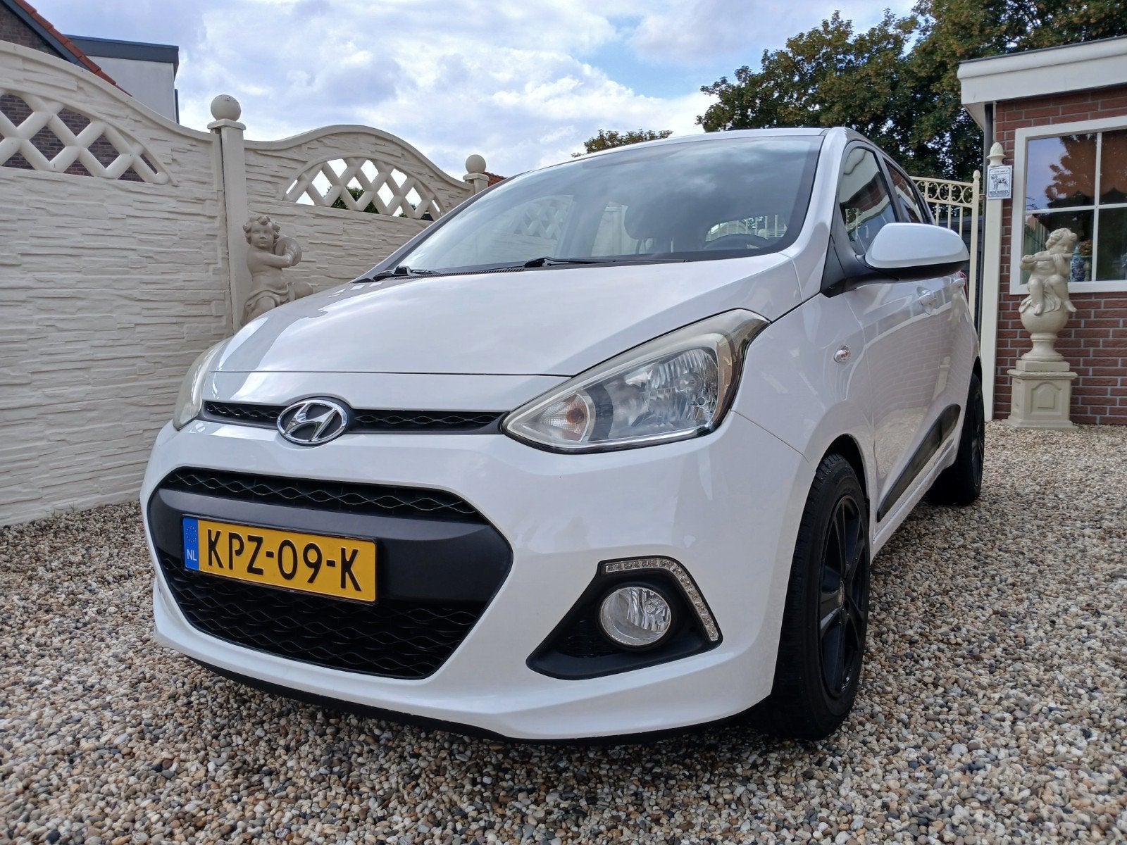 Hyundai i10 1.0i 66pk 2014 Wit airco verkocht verkocht, Euro 5, Stof, Zwart, Wit