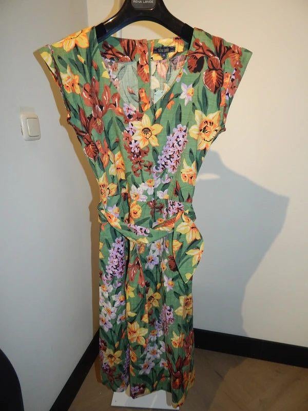 King Louie prachtige zomerse jurk knopen rug Nieuw xs