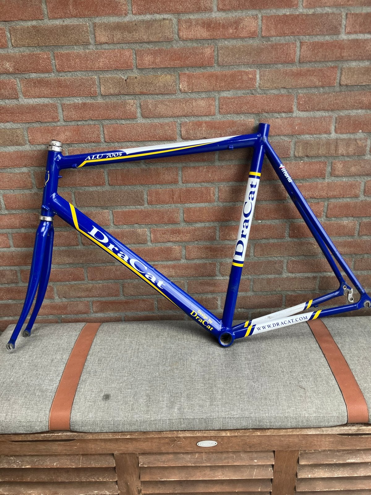 Te koop vintage Dracat Alu 7005 Fietsframe - 62cm, Ophalen, Frame, Gebruikt, Aluminium