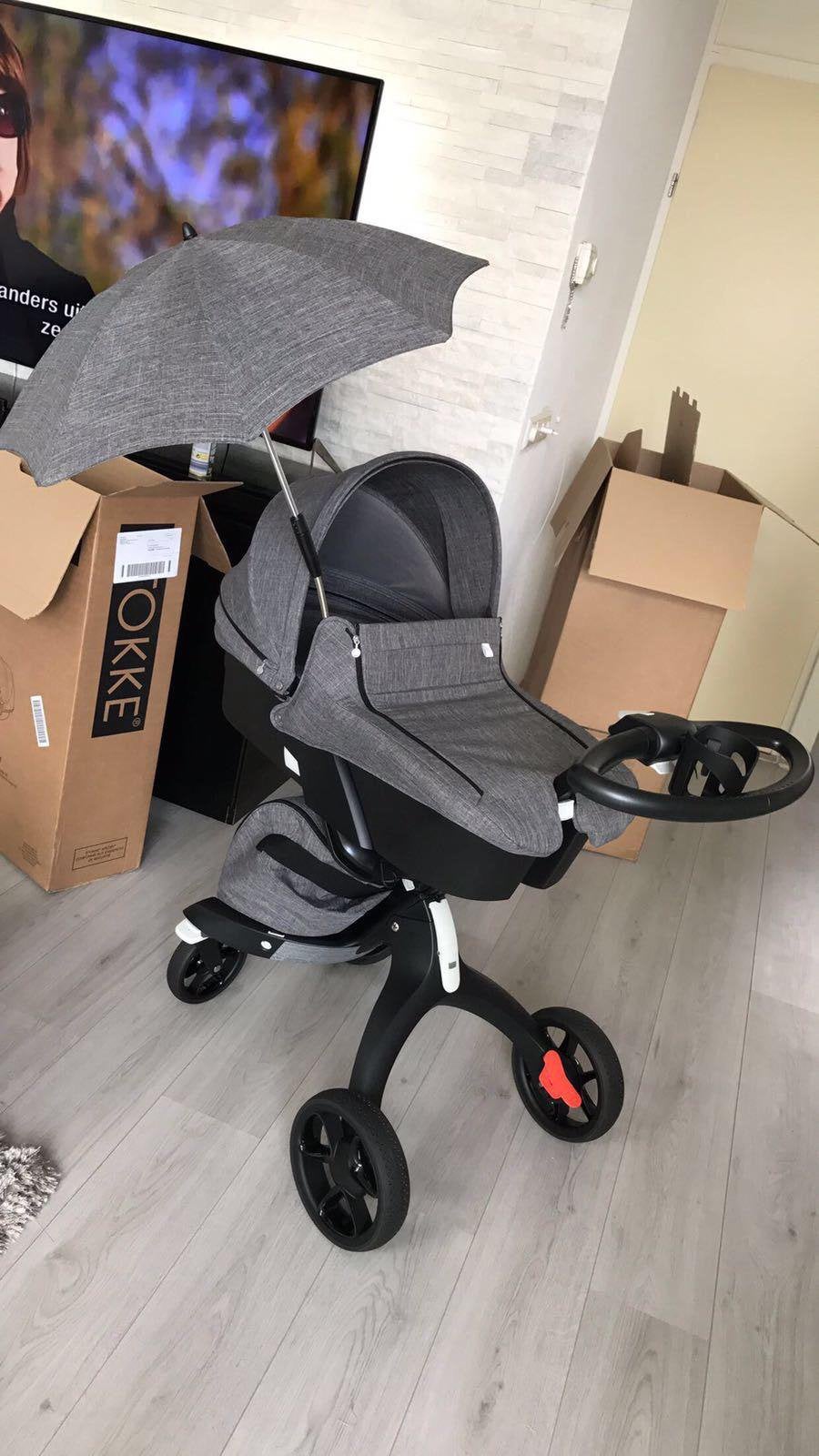 Complete Stokke Xplore carry cot zwart kinderwagen, Ophalen, Zo goed als nieuw, Overige merken