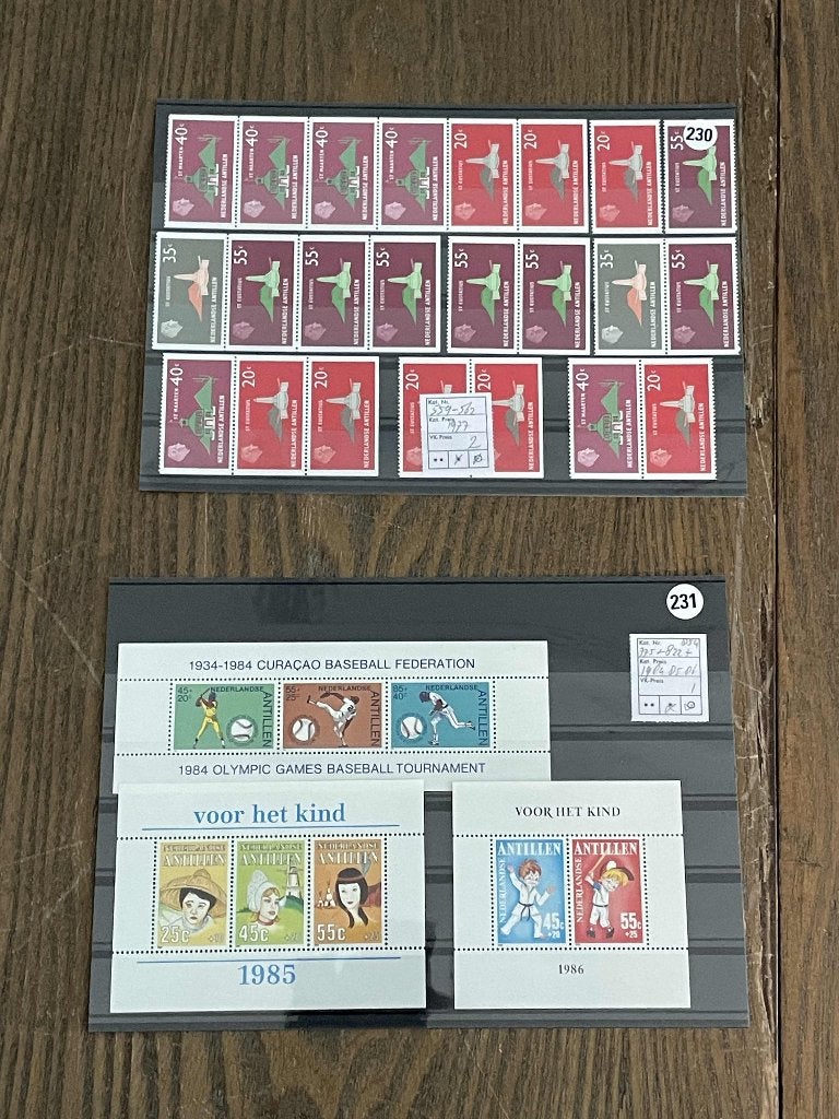 postzegels Nederlandse Antillen vellen / pzb kaart 230-231, Verzenden, Postfris