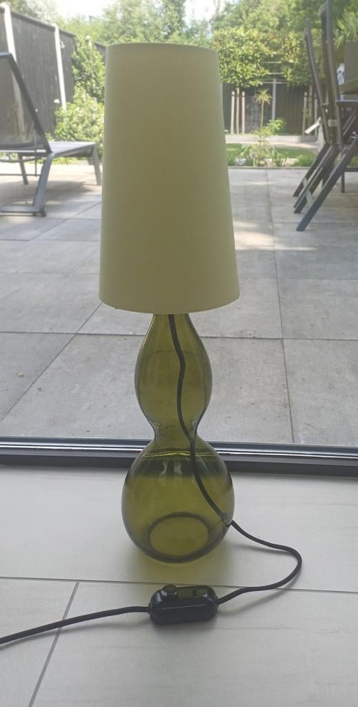 Ikea Ljusas Salbo tafellamp groen glas Anne Nilson, Ophalen of Verzenden, Glas, Modern, 50 tot 75 cm
