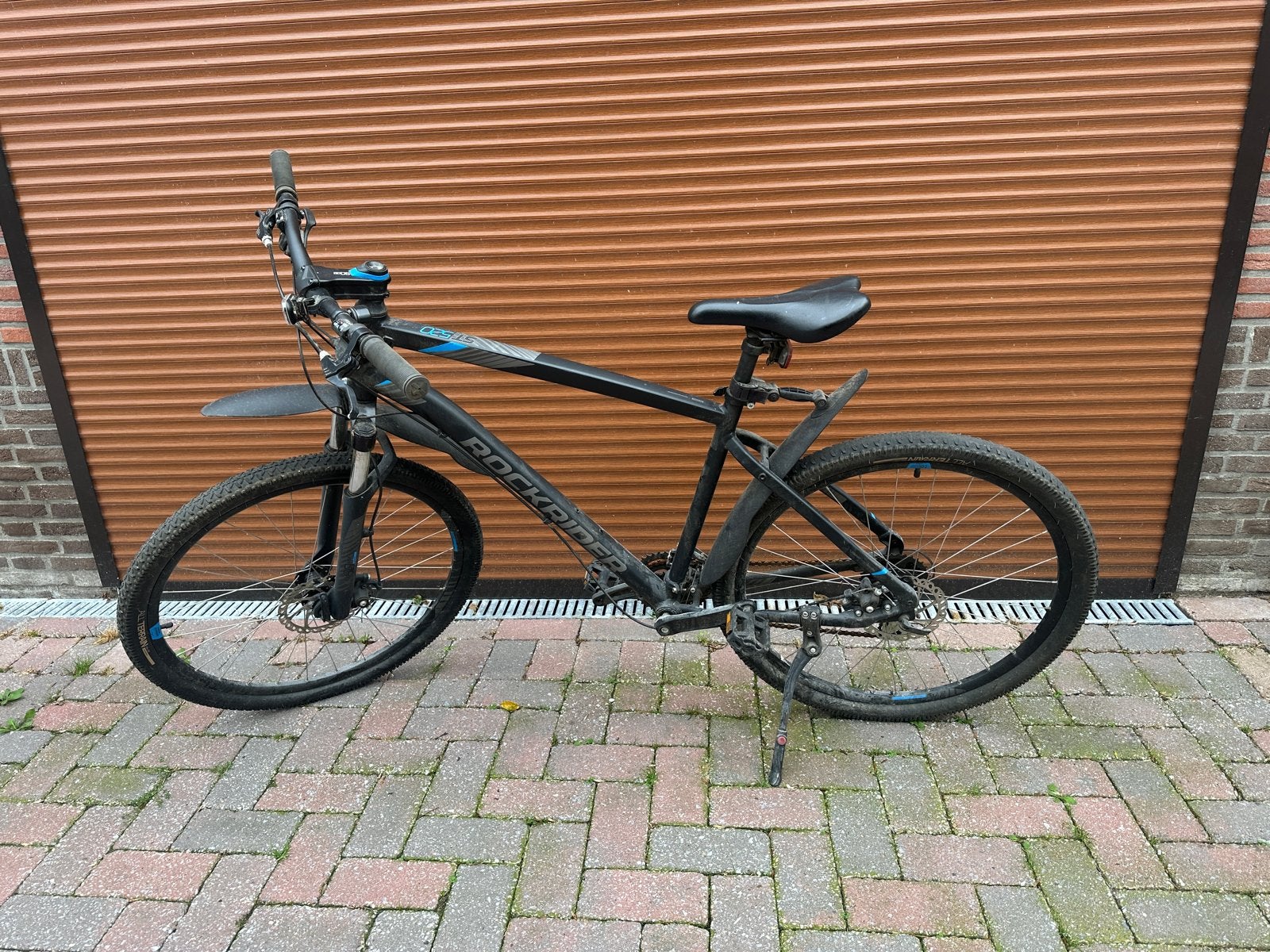 Rockrider ST100 Mountainbike - Zwart/Blauw, Gebruikt, Hardtail, Heren, Schijfrem