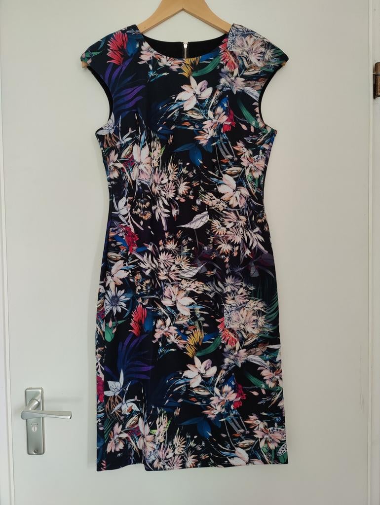 Perla Nera jurk met bloemenprint maat M, Kleding | Dames, Jurken, Zwart, Ophalen of Verzenden, Zo goed als nieuw, Boven de knie