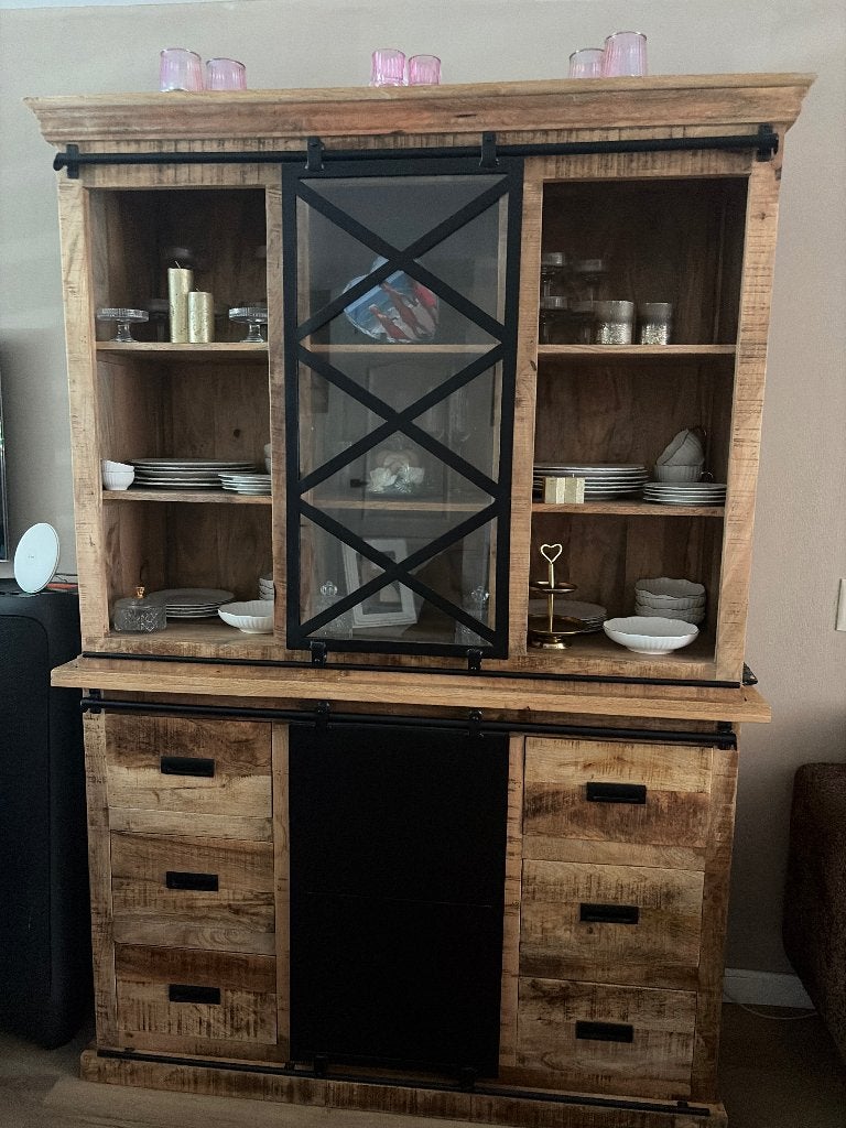 Buffet kast hout, Ophalen, 100 tot 150 cm, Zo goed als nieuw, 150 tot 200 cm
