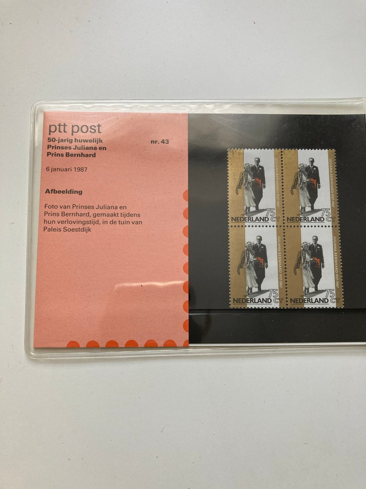 Postzegels 50-jarig huwelijk Juliana en Bernhard, Postzegels en Munten, Postzegels | Nederland, Ophalen of Verzenden, Na 1940