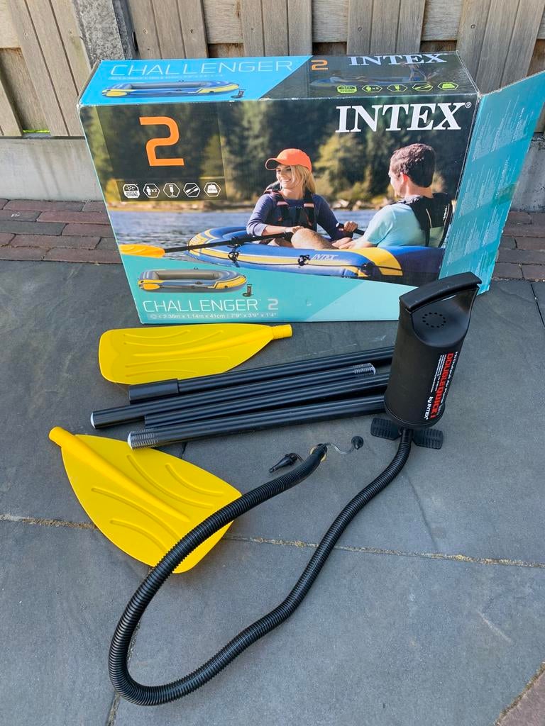 Intex Challenger 2 opblaas bootje, Watersport en Boten, Kano's, Opblaasbaar, Overige typen, Twee personen, Ophalen of Verzenden