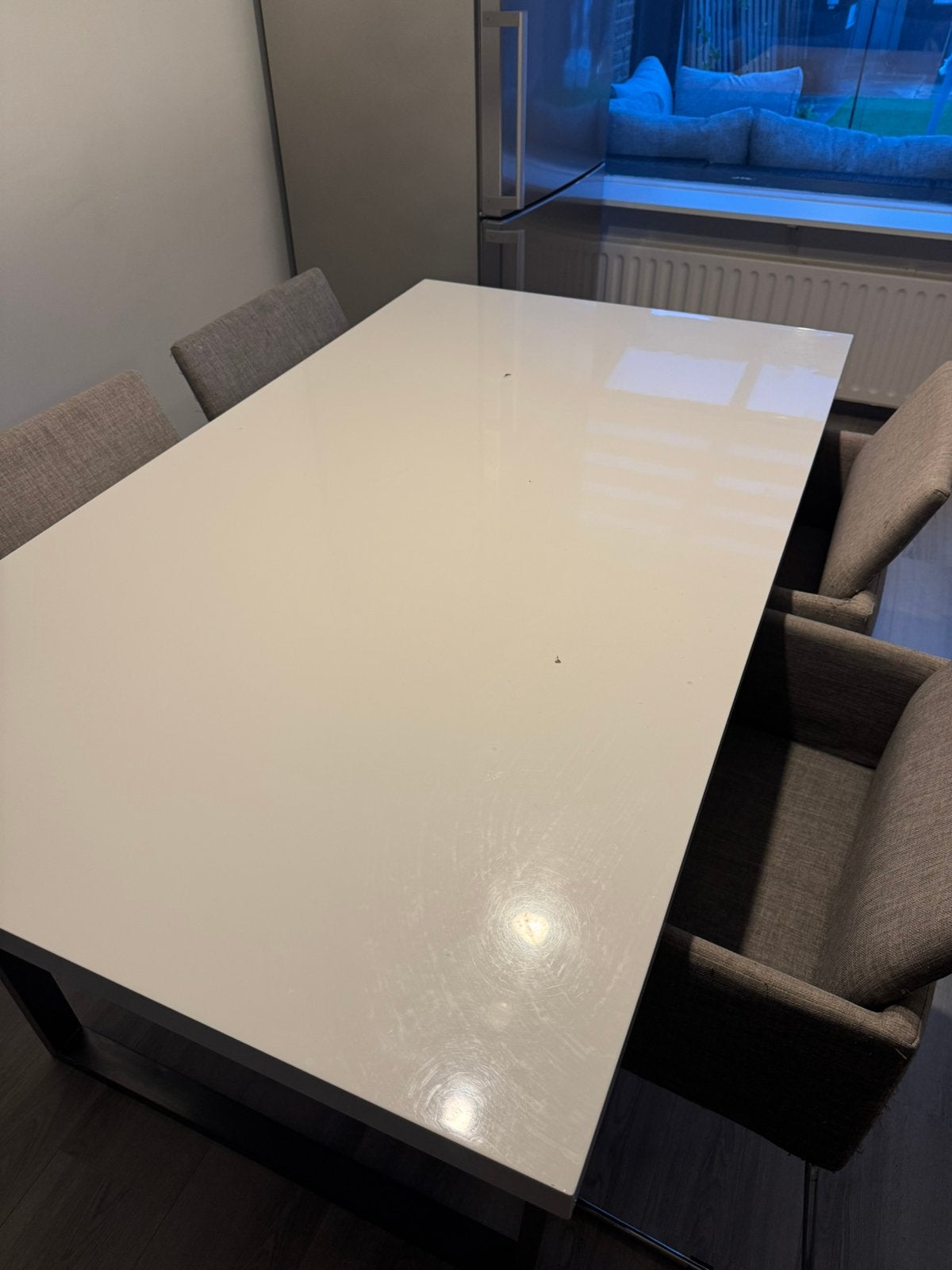 Eettafel en stolen, Huis en Inrichting, Ophalen, Gebruikt, 50 tot 100 cm, 150 tot 200 cm
