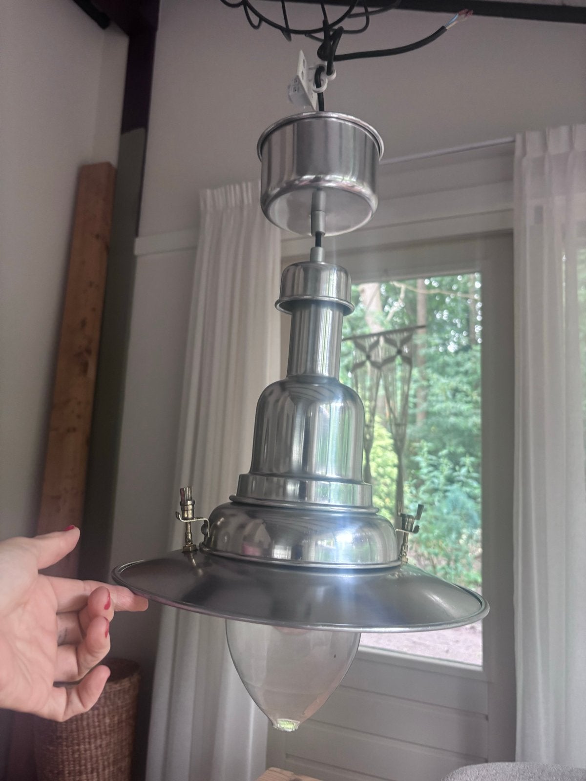 IKEA Ottava Hanglamp - Geborsteld Metaal, Ophalen of Verzenden, Gebruikt, Metaal, Industrieel
