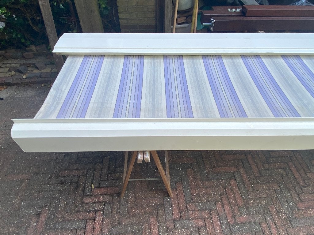 Zonnescherm Verano V210 342cm zware en prima kwaliteit, Ophalen, Gebruikt, Elektrisch, 150 tot 300 cm