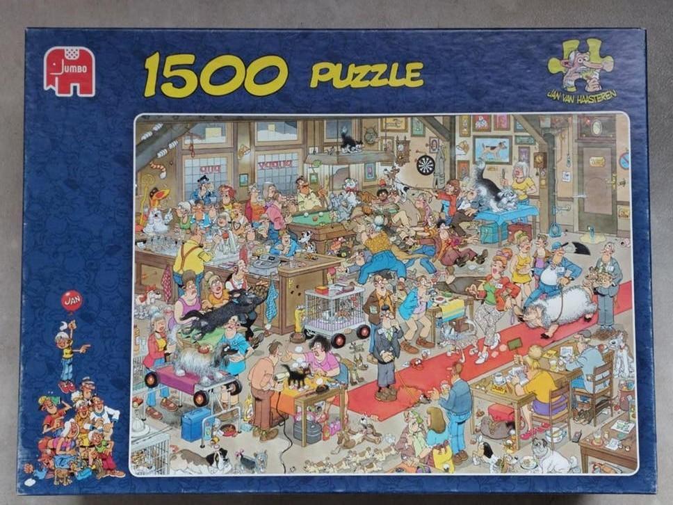 Jan van Haasteren De Hondenshow 1500 stukjes, Hobby en Vrije tijd, Denksport en Puzzels, Ophalen of Verzenden