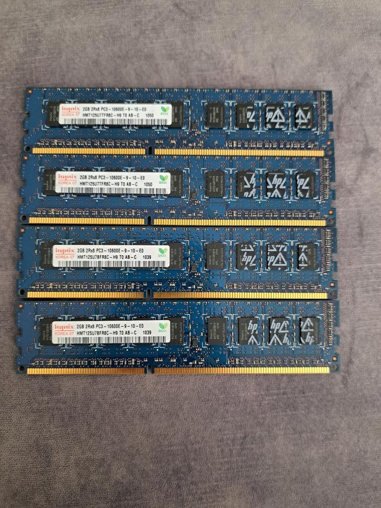 2GB DDR3 SDRAM hynix, 4 stuks, Computers en Software, RAM geheugen, Ophalen of Verzenden, DDR3, Desktop