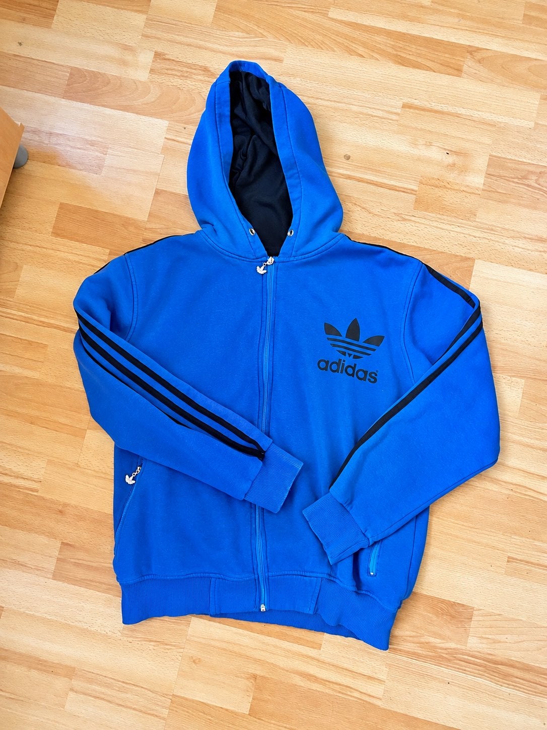 Dik Blauw-zwart Adidas vest maat XL, Ophalen of Verzenden, Gedragen, Maat 56/58 (XL), Blauw