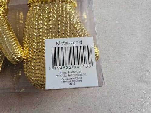 3x 4 gouden handschoenen h, Evora, Onbekend, Nieuw, Ophalen of Verzenden