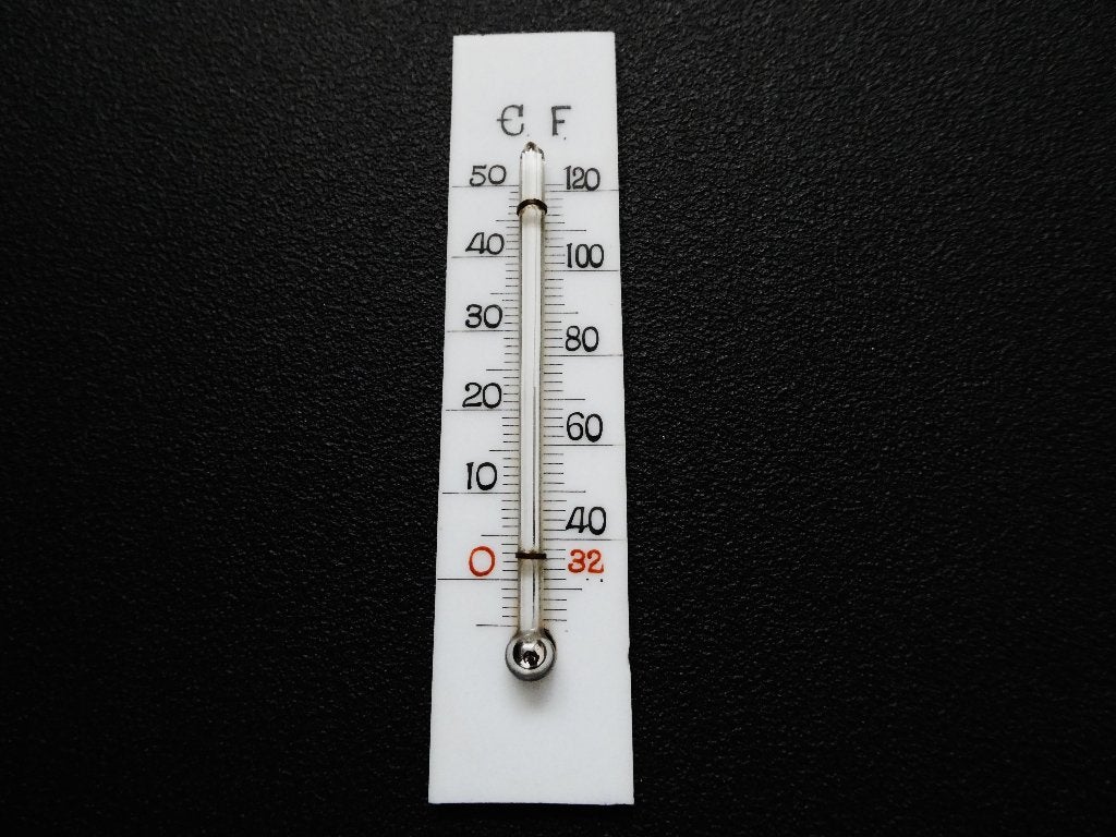 Thermometer temperatuur aangeeft in Celsius en Fahrenheit, Antiek en Kunst, Ophalen of Verzenden