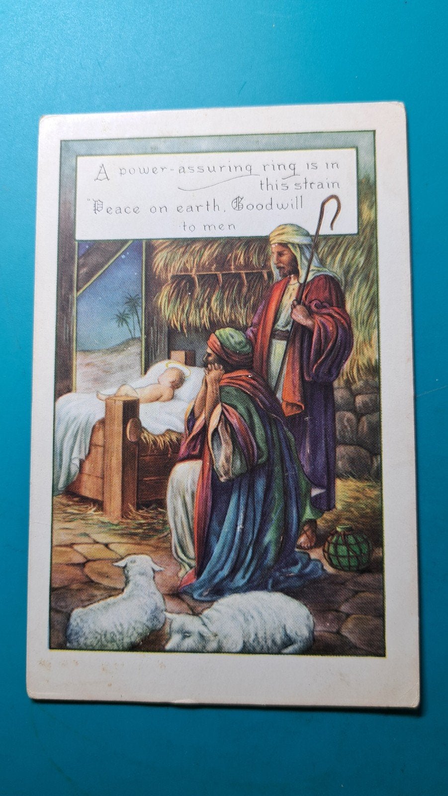 kerst, jezus Jozef Maria, Peace on Earth 1901, Ophalen of Verzenden, Voor 1920, Gelopen, Overige thema's