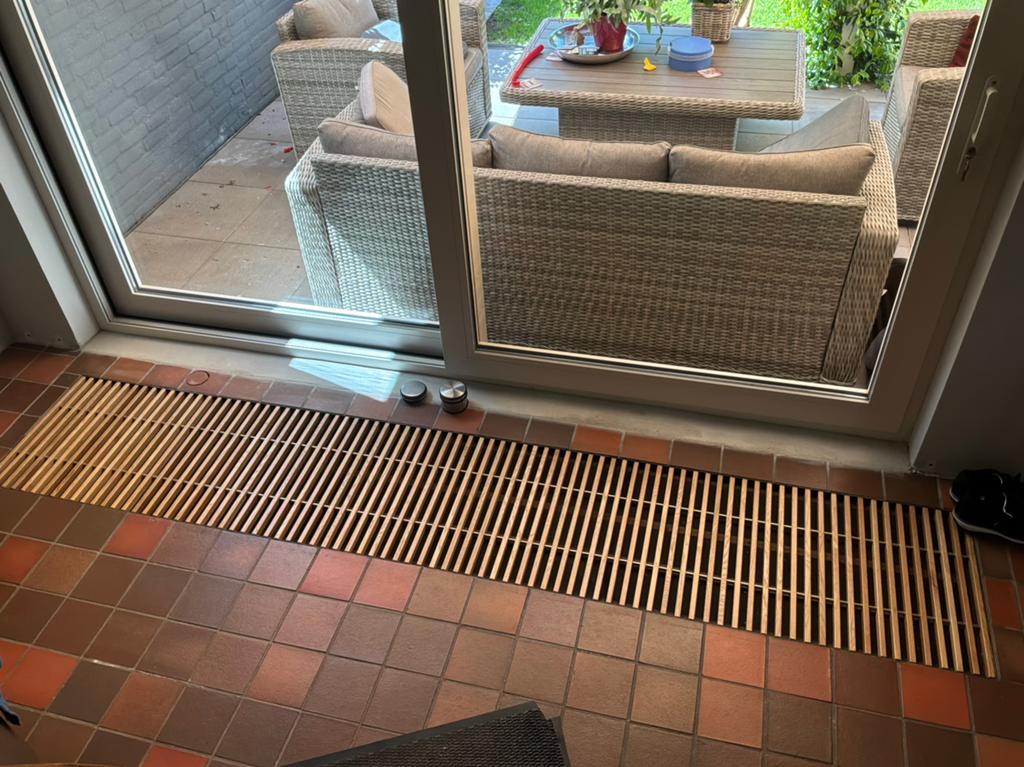 2 Eiken Convectorput roosters, 30 tot 80 cm, Radiator, Minder dan 60 cm, Ophalen of Verzenden