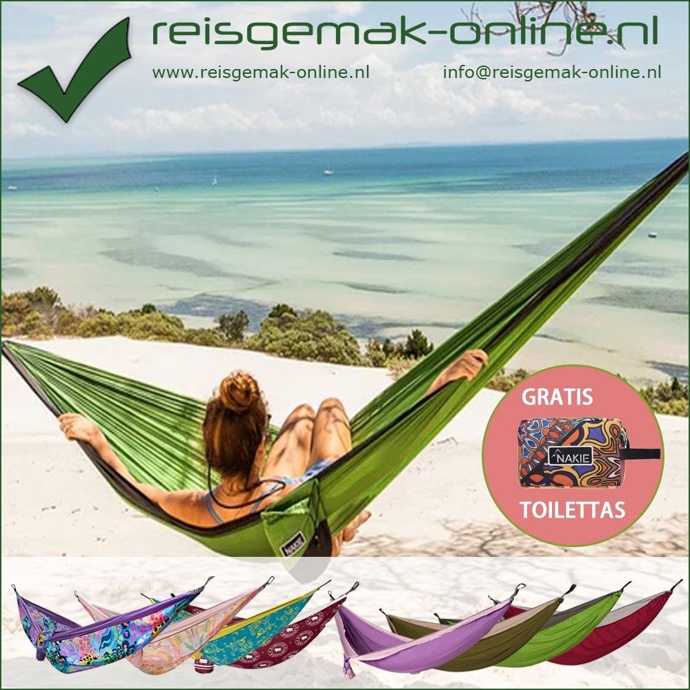 Australian Nakie Hangmat | 100% gerecycled materiaal | 225Kg, Tuin en Terras, Hangmatten, Opvouwbaar, Meerpersoons, Nieuw, Ophalen of Verzenden