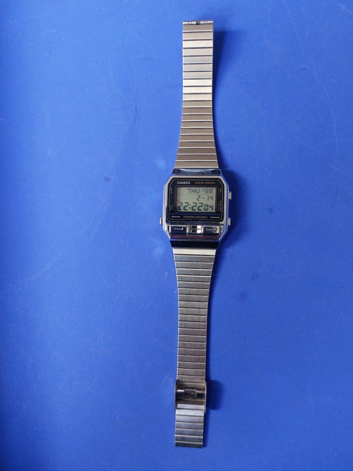 Casio Data Bank horloge - Zo goed als nieuw, Staal, Polshorloge, Ophalen of Verzenden, Zo goed als nieuw