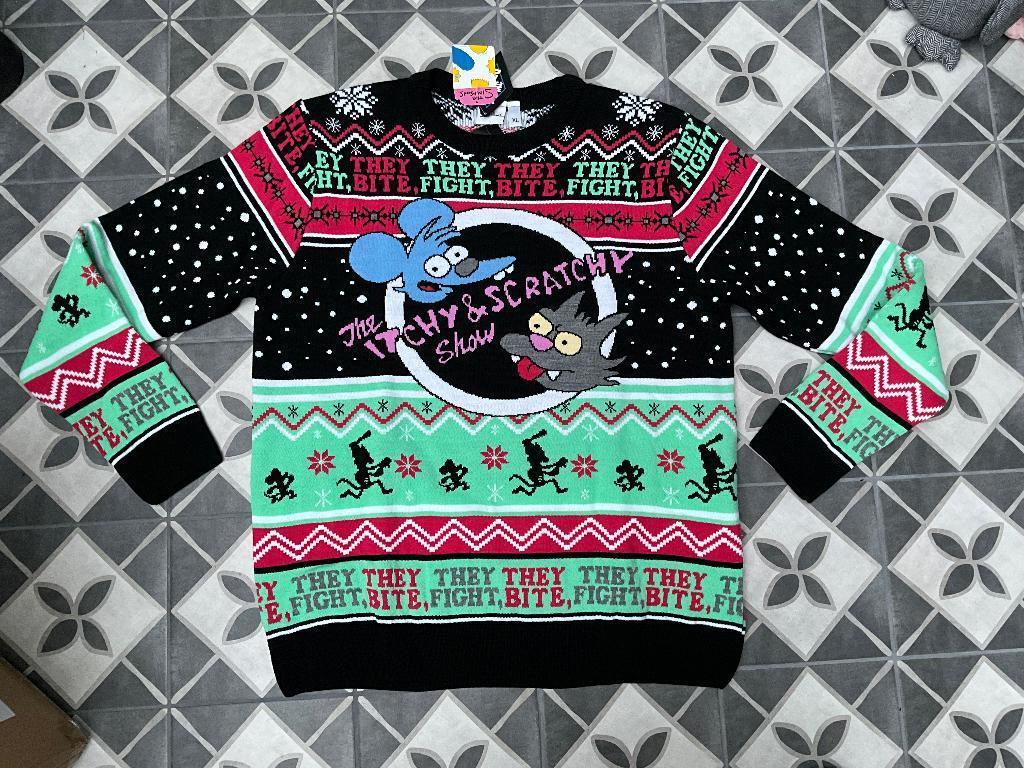 Holiday Sweater/ jumper meerkleurig van The Simpsons Maat XL, Ophalen of Verzenden, Kleding, Emmen, Regina