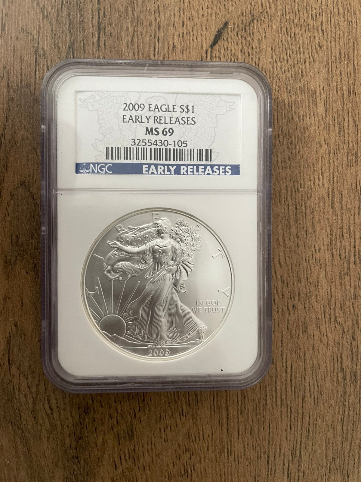 Silver Eagle 1 troy ounce zilveren munt. Zilver MS69 Early, Ophalen of Verzenden, Zilver