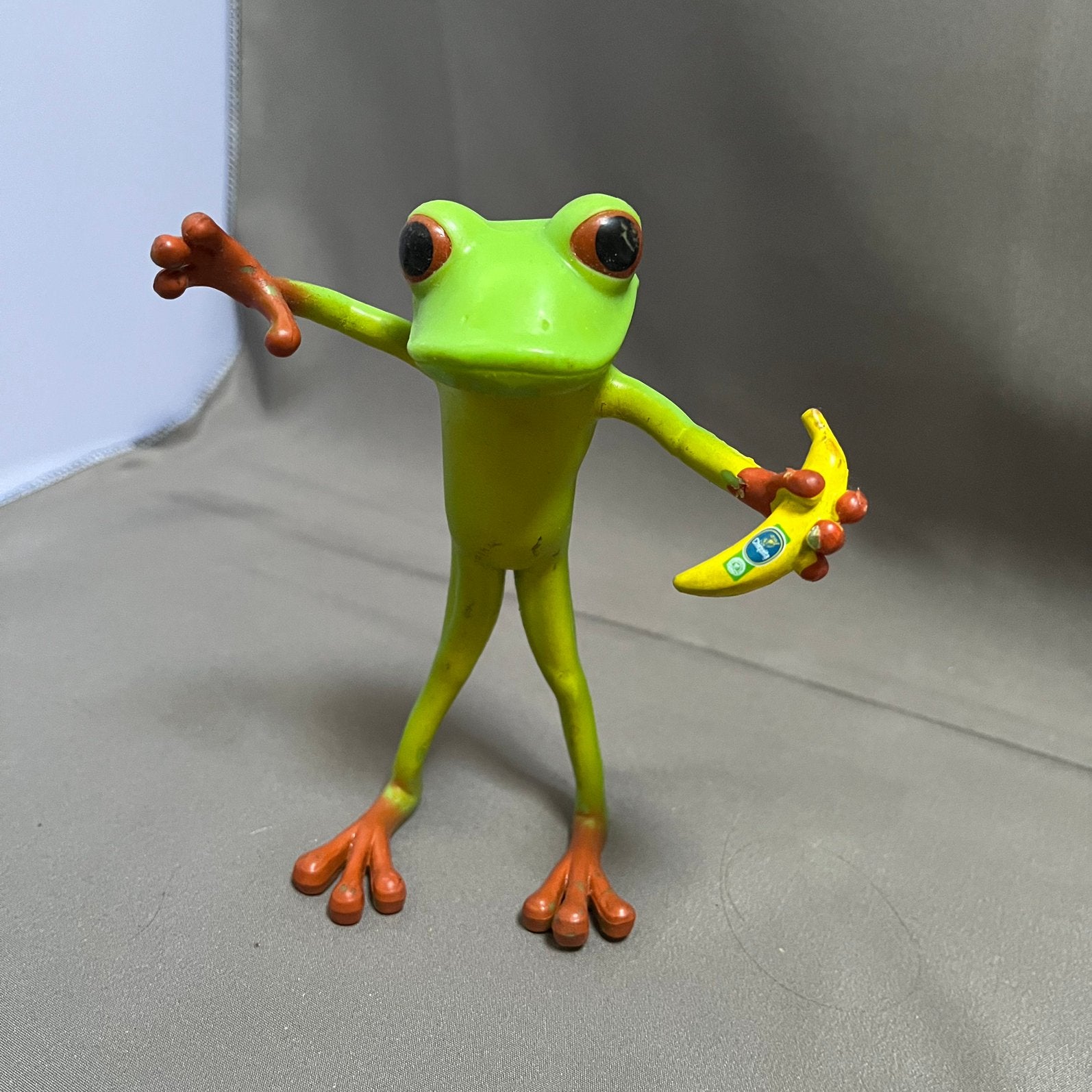 Zeldzaam Vintage Chiquita Promo Figuur – Kikker met Banaan, Ophalen of Verzenden, Zo goed als nieuw