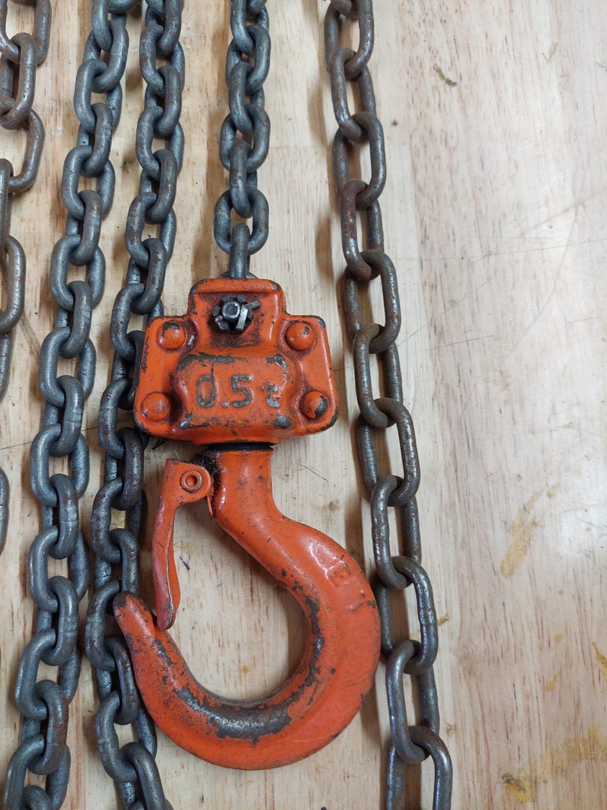 Elephant SUPER-100 Kettingtakel - 0.5 Ton - Made in Japan, Ophalen