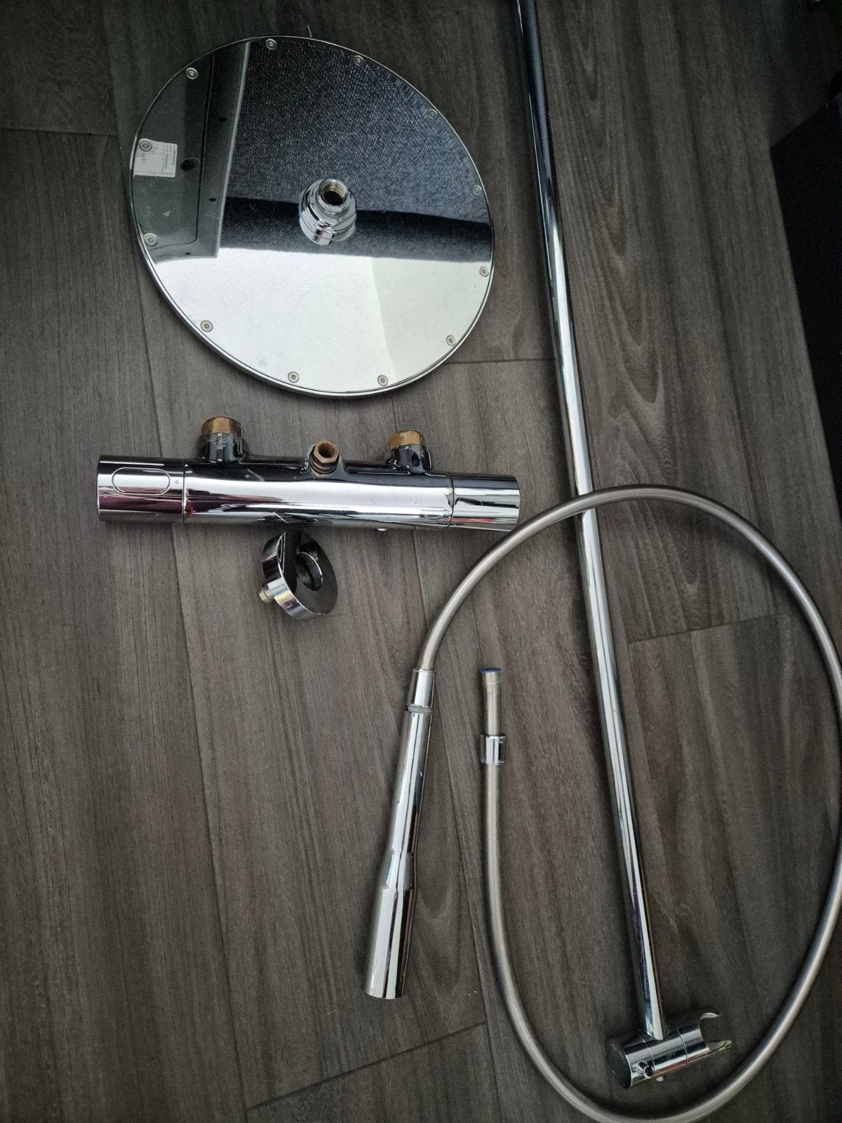 Grohe doucheset met thermostaatkraan en grote regendouche, Doe-het-zelf en Verbouw, Sanitair, Ophalen, Gebruikt, Chroom, Douche