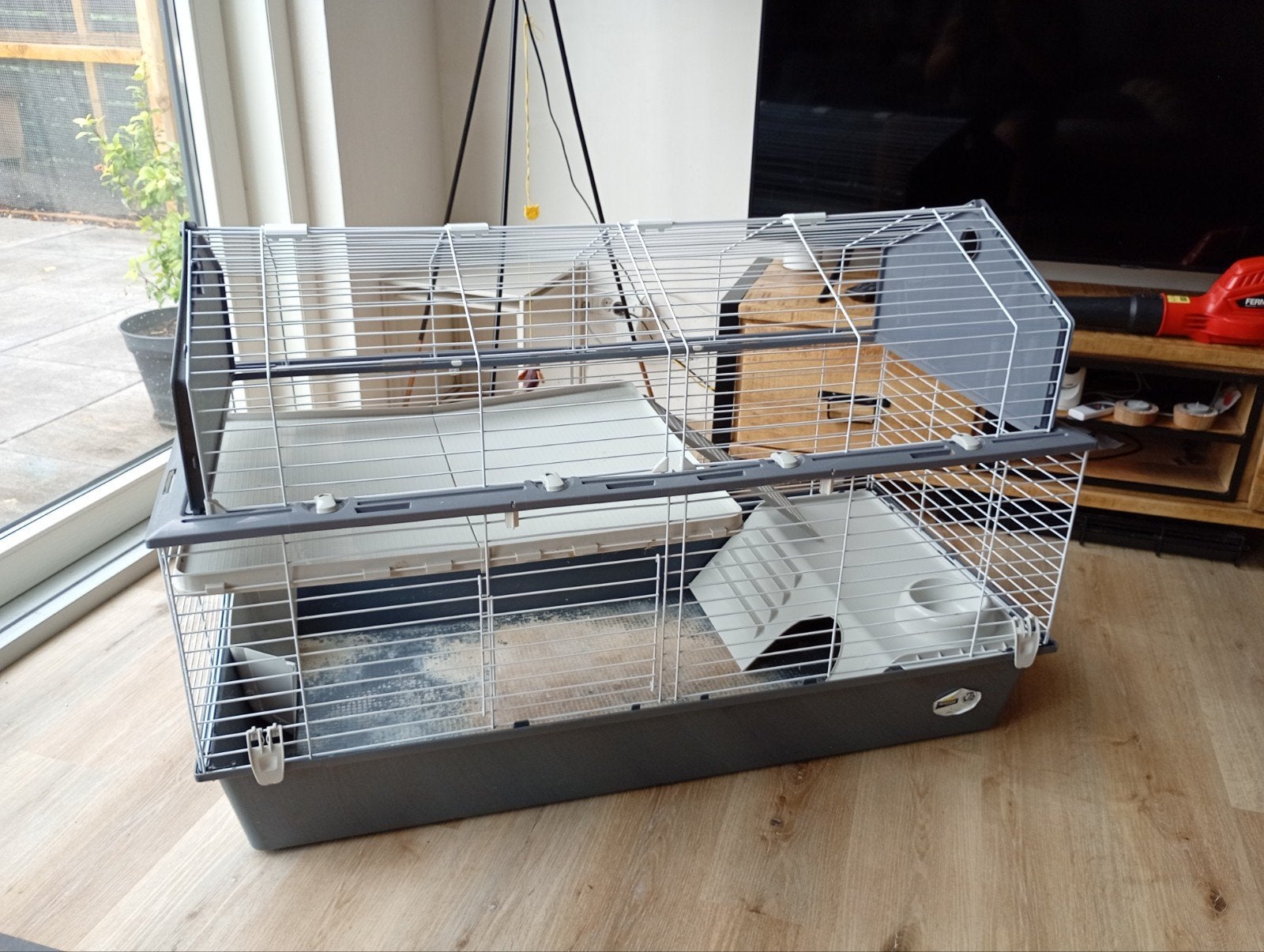 Ferplast barn 100 konijnenhok konijnenren binnenhok kooi, Dieren en Toebehoren, Ophalen, 90 cm of meer, Hok, 110 cm of meer