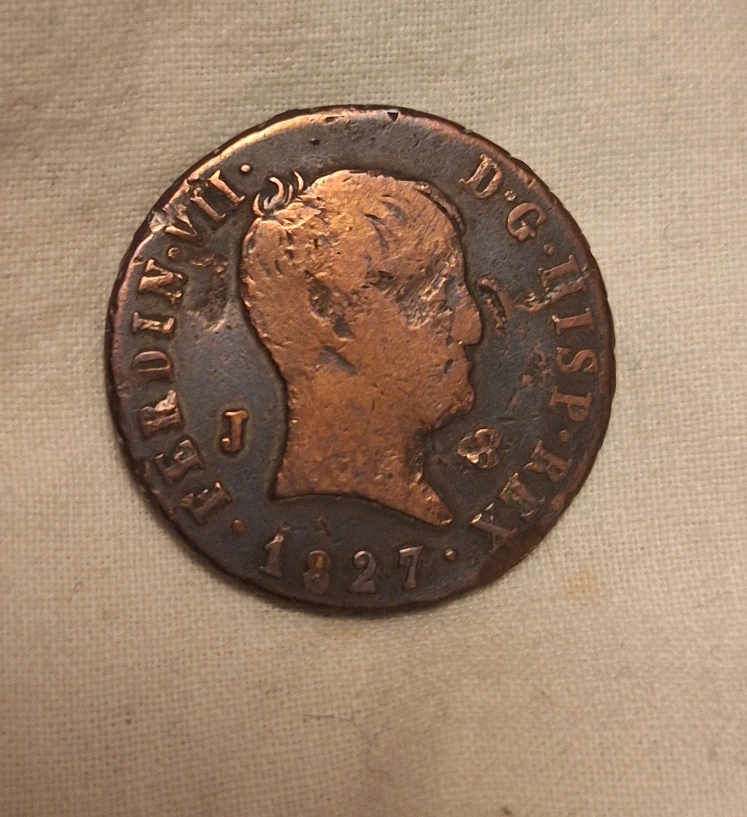 Spaanse 8 Maravedis 1827 - Jubia (Fernando VII), Verzenden