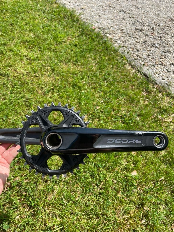 Shimano Deore FC-M6100 Crankstel 175mm MTB, Crankstel of Pedalen, Ophalen of Verzenden, Zo goed als nieuw, Aluminium