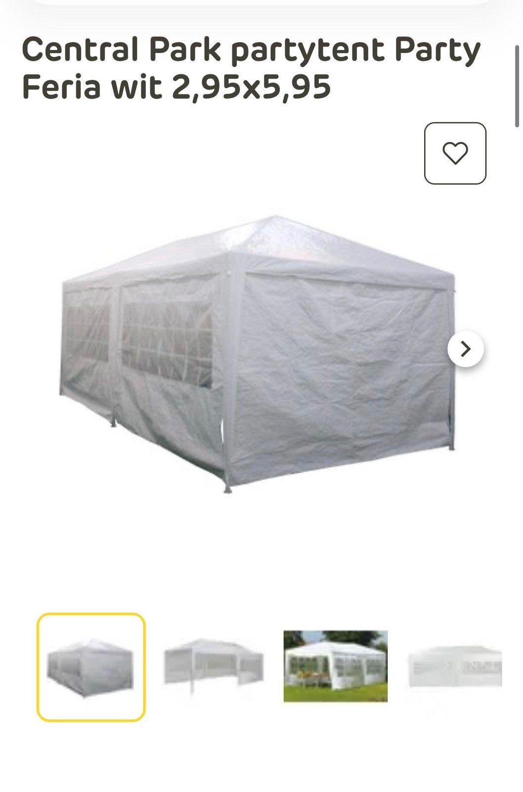 Grote partytent, Ophalen, Zo goed als nieuw, Minder dan 5 meter