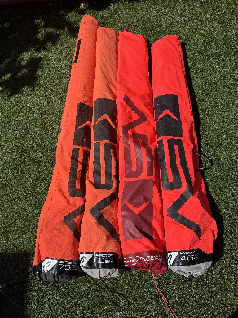 Severne windsurf zeil, Ophalen, Gebruikt