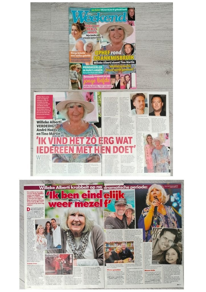 Willeke Alberti tijdschrift artikelen 4 pagina’s & cover, Verzenden, Gebruikt, Boek, Tijdschrift of Artikel