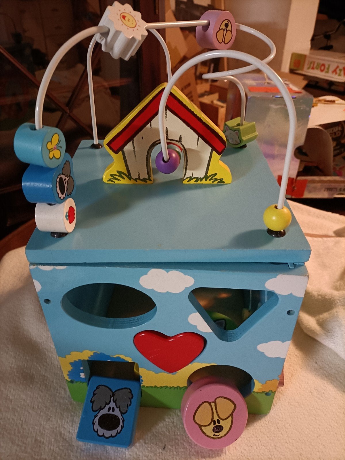 Woezel en Pip Houten Speeldoos met Klok en extra's, Ophalen of Verzenden, Gebruikt, Overige typen