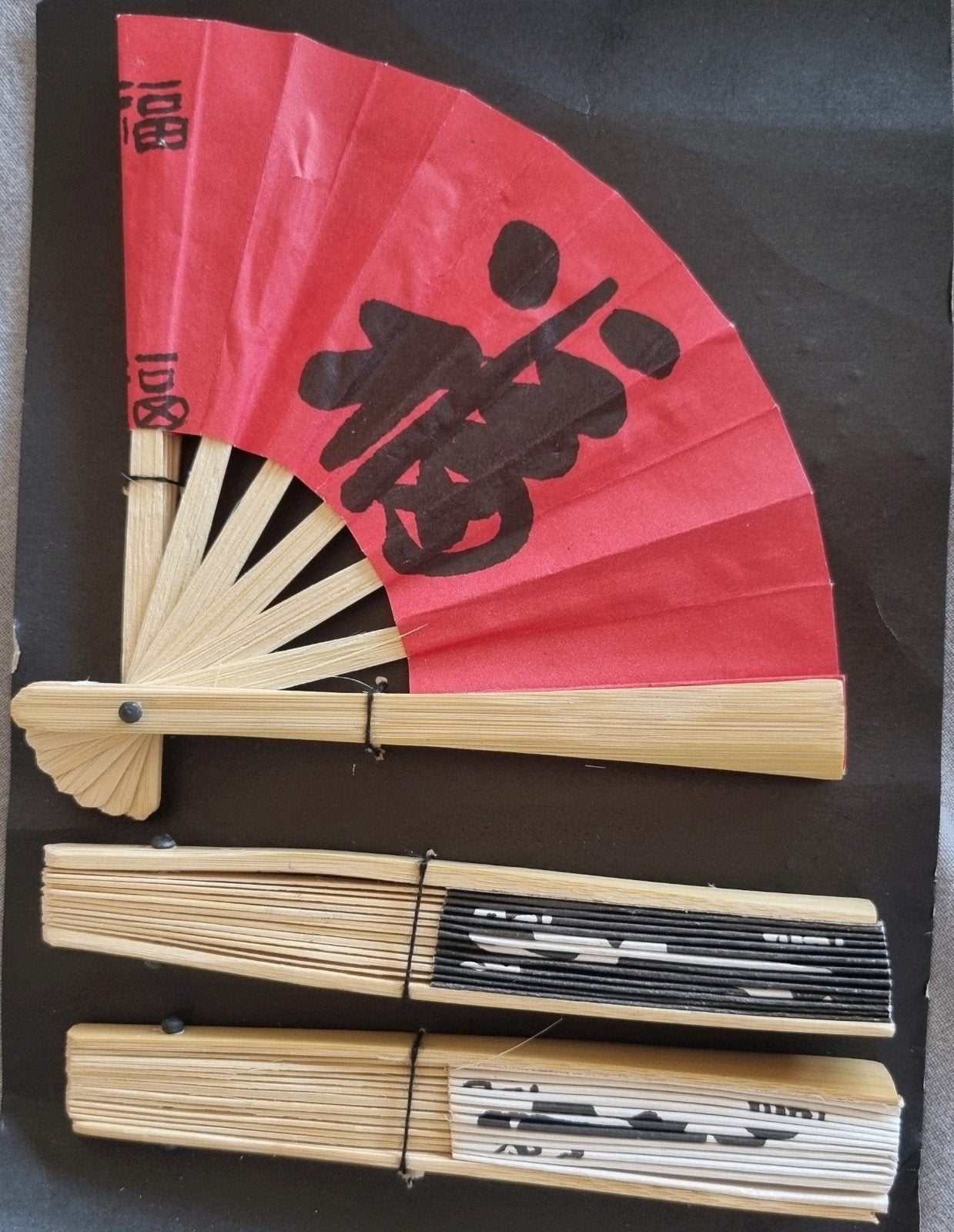 Chinese waaiers, set van 3,, Verzenden, Zo goed als nieuw