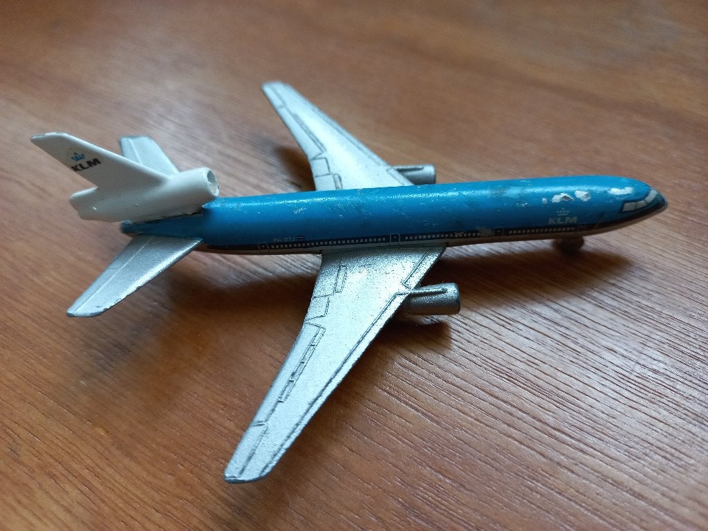 Metalen modelletje van KLM Douglas DC-10, Ophalen of Verzenden, Gebruikt, Schaalmodel