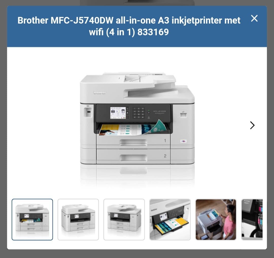 Brother MFC-J5740DW All-in-One A3 Inkjetprinter met Wifi, Computers en Software, Ophalen, Mailen, Brother all in one printer, Inkjetprinter